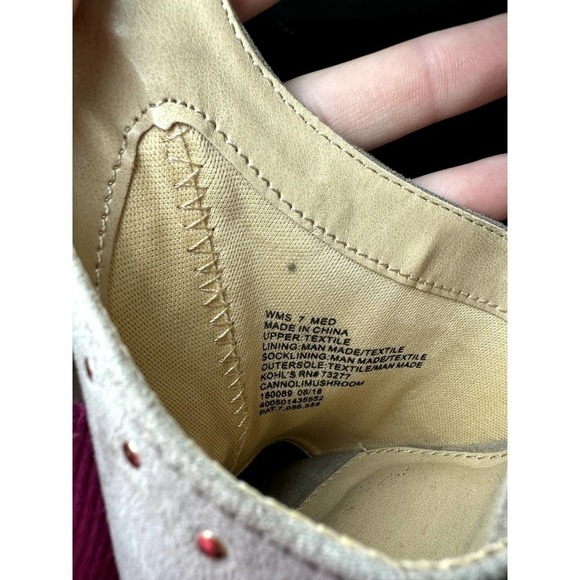 LC Lauren Conrad Cannoli Gold Snaps Peep Toe Ankle Strap Stiletto Pumps Taupe 7 - Picture 8 of 8